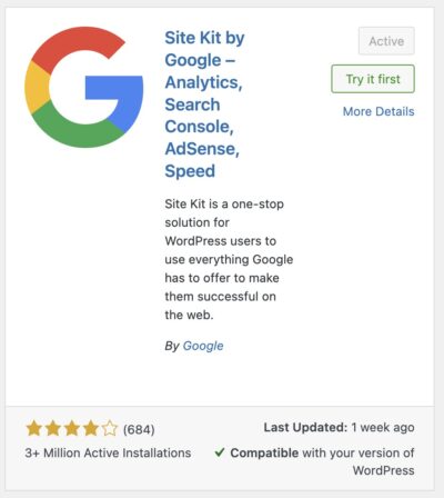 site kit 플러그인