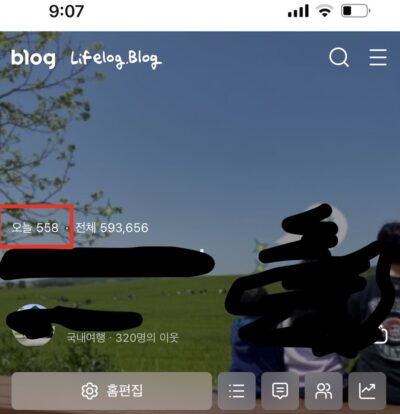 네이버 블로그 방문자 확인